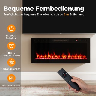 Costway 42 Ηλεκτρικό Τζάκι 750W/1500W με APP Wi-Fi & Τηλεχειριστήρι...