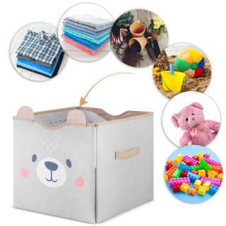 Παιδικό Καλάθι Αποθήκευσης & Χαλάκι Παιχνιδιού Υφασμάτινο 33 × 39 ×...