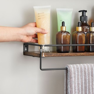 Επιτοίχιο Ράφι σε Καφέ Χρώμα 40 x 15.5 x 9.5 cm LWS441B01 VASAGLE Επιτοίχιο Ράφι σε Καφέ Χρώμα 40 x 15.5 x 9.5 cm LWS441B01 VASAGLE