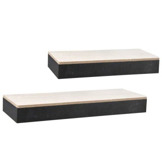 BAKAJI Σετ 2 Ορθογώνιων Ραφιών Τοίχου, Μεταλλικό και Ξύλινο Ράφι, 2... BAKAJI Σετ 2 Ορθογώνιων Ραφιών Τοίχου, Μεταλλικό και Ξύλινο Ράφι, 2...