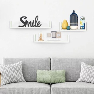 BAKAJI Σετ 3 Μοντέρνα Ράφια Τοίχου Σχεδιασμού με Άκρα Ράφι Ξύλινο ... BAKAJI Σετ 3 Μοντέρνα Ράφια Τοίχου Σχεδιασμού με Άκρα Ράφι Ξύλινο ...