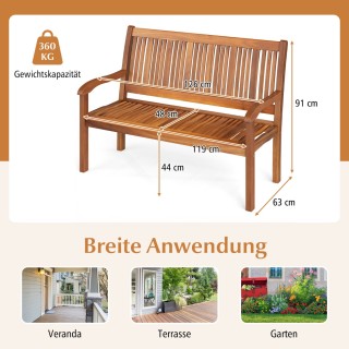 Costway Ξύλινος Πάγκος Κήπου από Ακακία με Εργονομικό Σχεδιασμό και... Costway Ξύλινος Πάγκος Κήπου από Ακακία με Εργονομικό Σχεδιασμό και...