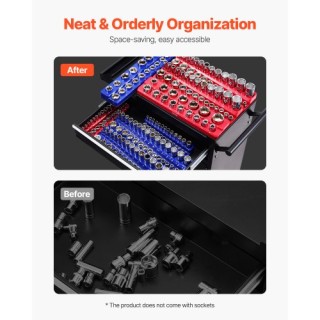 VEVOR  Μαγνητική Οργάνωση Υποδοχών 8τμχ Μπλε & Κόκκινο για Μετρικό ...