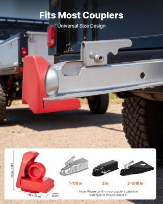 VEVOR Κλειδαριά Τρέιλερ Αντι-Κλοπής για Συμπλέκτες 46-58.7 mm, με 3...