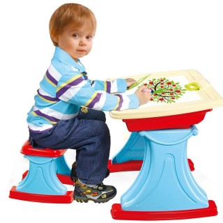 BAKAJI Πάγκος Σχολείου Γραφείο Γαλάζιο + Καρέκλα με Ανακλινόμενη Επ... BAKAJI Πάγκος Σχολείου Γραφείο Γαλάζιο + Καρέκλα με Ανακλινόμενη Επ...