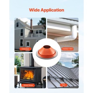 VEVOR Μεταλλική Στέγη: Εύκαμπτη Σφράγιση Σωλήνα για Διαμέτρους 10 -...