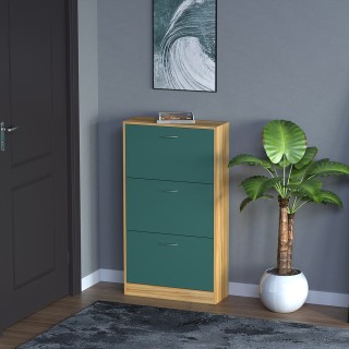 BAKAJI Ντουλάπα παπουτσιών 3 φύλλων με ράφια διπλού βάθους και πρά... BAKAJI Ντουλάπα παπουτσιών 3 φύλλων με ράφια διπλού βάθους και πρά...