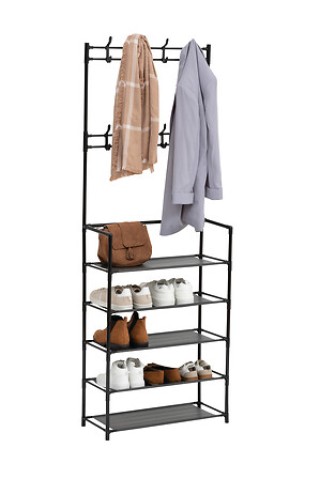 Μεταλλικός Καλόγερος Εισόδου με 8 Γάντζους & 5 Ράφια 60 x 25,5 x 17... Μεταλλικός Καλόγερος Εισόδου με 8 Γάντζους & 5 Ράφια 60 x 25,5 x 17...