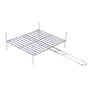 Galileo Διπλή σχάρα από ανθρακούχο χάλυβα 30x35 εκ. με λαβή BestBQ ...