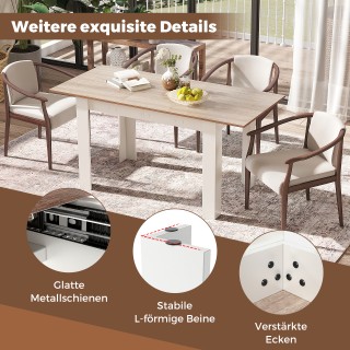 Costway Επεκτεινόμενο Τραπέζι Φαγητού Μοντέρνου Σχεδιασμού με Ρυθμι...