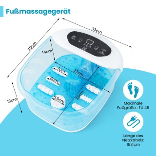 Ηλεκτρική Συσκευή Υδρομασάζ Ποδιών 500 W Χρώματος Μπλε COSTWAY ES10... Ηλεκτρική Συσκευή Υδρομασάζ Ποδιών 500 W Χρώματος Μπλε COSTWAY ES10...