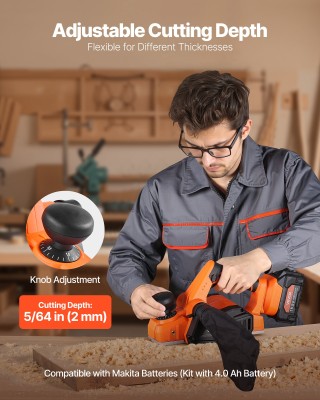 VEVOR Φορητός Πλάνης 82mm με 18V Λιθίου Μπαταρία WXDDSCBCDDC12YBQX0...