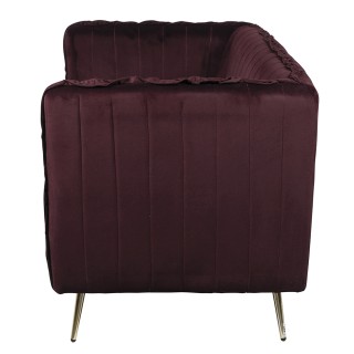 Galileo Διθέσιος vintage καναπές σε χρώμα δαμάσκηνου 126x75x82 εκ μ...