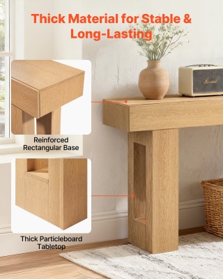 VEVOR Ρουστίκ Ξύλινος Κονσόλα 160 x 35 x 85 cm  για Σαλόνι ή Υπνοδω...