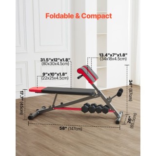 VEVOR Πολυλειτουργικός Ρωμαϊκός Πάγκος Υπερέκτασης ZDKLMYSSJX660SMI2V0