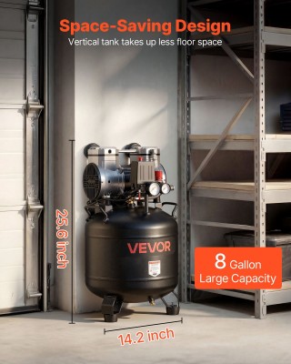 VEVOR 30L Αεροσυμπιεστής, 1.5KW, 113L/min στα 6.2 Bar, Μέγιστη Πίεσ... VEVOR 30L Αεροσυμπιεστής, 1.5KW, 113L/min στα 6.2 Bar, Μέγιστη Πίεσ...