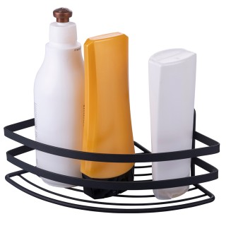 Galileo Γωνιακό ράφι από σίδερο 18x105 cm μαύρο σατινέ 5914739