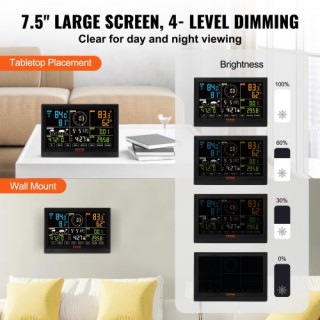 VEVOR 7-σε-1 Wi-Fi Μετεωρολογικός Σταθμός με Έγχρωμη Οθόνη 7.5, Αισ... VEVOR 7-σε-1 Wi-Fi Μετεωρολογικός Σταθμός με Έγχρωμη Οθόνη 7.5, Αισ...