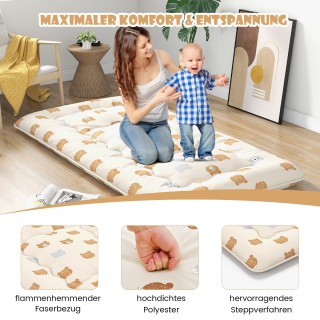 Costway  Ιαπωνικό Στρώμα Φουτόν 90 x 200 cm με Πλενόμενο Κάλυμμα & ...