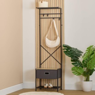 5Five Simply Smart Γκρι Ντουλάπα Tissa, με 4 Γαντζάκια και 1 Συρτάρ... 5Five Simply Smart Γκρι Ντουλάπα Tissa, με 4 Γαντζάκια και 1 Συρτάρ...