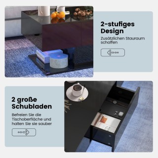 Costway Πολυλειτουργικό LED Τραπεζάκι Σαλονιού 110 x 60 x 40 cm με ... Costway Πολυλειτουργικό LED Τραπεζάκι Σαλονιού 110 x 60 x 40 cm με ...