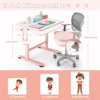 Costway  Παιδική Καρέκλα Ρυθμιζόμενου Ύψους με Εργονομικό Σχεδιασμό...