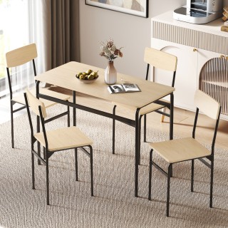 HOMCOM Σετ Τραπεζαρίας 5 Τεμαχίων με Ορθογώνιο Τραπέζι και 4 Καρέκλ... HOMCOM Σετ Τραπεζαρίας 5 Τεμαχίων με Ορθογώνιο Τραπέζι και 4 Καρέκλ...