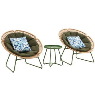 Shally Dogan Σετ 3 Τεμάχια Έπιπλα Κήπου από Πολυρατάν Τραπέζι και ... Shally Dogan Σετ 3 Τεμάχια Έπιπλα Κήπου από Πολυρατάν Τραπέζι και ...