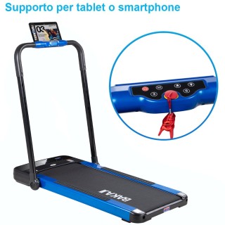 BAKAJI  Ηλεκτρικός Διάδρομος Pedana με Πτυσσόμενη Χειρολαβή και Τηλ...