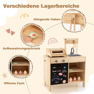 Costway Σετ Ψησταριάς Παιχνιδιού για Παιδιά από Ξύλο Ελάτης TP10271NA Costway Σετ Ψησταριάς Παιχνιδιού για Παιδιά από Ξύλο Ελάτης TP10271NA