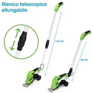 BAKAJI  Ηλεκτρικό Ψαλίδι Κλαδέματος Μπαταρίας με Χειρολαβή Κουρευτι...