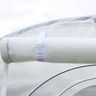 Outsunny Tελo Σερά από PE με 6 Παράθυρα, Ανοιγόμενη Πόρτα και Ενσωμ...