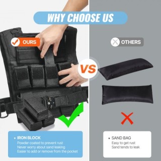 VEVOR  Ρυθμιζόμενο Γιλέκο Βάρους 35lb για Άνδρες & Γυναίκες για Προ...