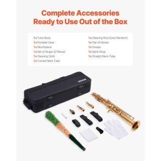 VEVOR Σαξόφωνο Σοπράνο Σι Μπεμόλ με Θήκη και Επιστόμιο ZGSKSGYJBDJS... VEVOR Σαξόφωνο Σοπράνο Σι Μπεμόλ με Θήκη και Επιστόμιο ZGSKSGYJBDJS...