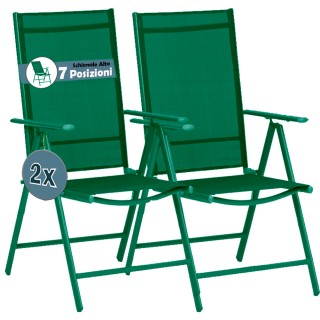 BAKAJI Σετ 2 Πτυσσόμενες Καρέκλες Κήπου Πράσινες Ξαπλώστρες Εξωτερι... BAKAJI Σετ 2 Πτυσσόμενες Καρέκλες Κήπου Πράσινες Ξαπλώστρες Εξωτερι...