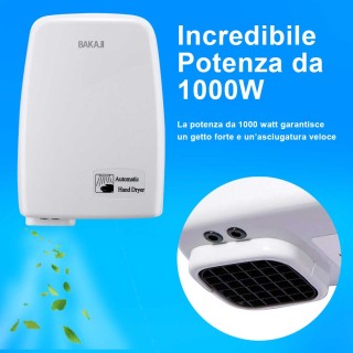 BAKAJI Ηλεκτρικό Αυτόματο Στεγνωτήριο Χεριών Ξενοδοχείου Ζεστού Αέ... BAKAJI Ηλεκτρικό Αυτόματο Στεγνωτήριο Χεριών Ξενοδοχείου Ζεστού Αέ...