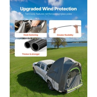 VEVOR Αδιάβροχη Σκηνή Φορτηγού 6.4-6.7ft PU2000 για 2-3 Άτομα CZZPP...