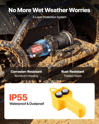 VEVOR Ηλεκτρικό Βαρούλκο ATV/UTV 1134 kg 12V DC με Συνθετικό Σχοινί... VEVOR Ηλεκτρικό Βαρούλκο ATV/UTV 1134 kg 12V DC με Συνθετικό Σχοινί...