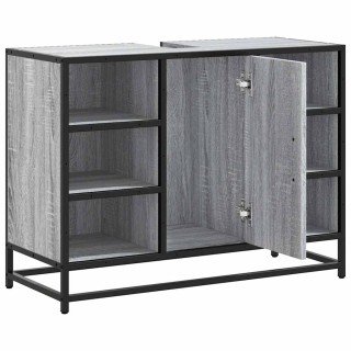 vidaXL Ντουλάπι Μπάνιου με Νιπτήρα Sonoma 80x33x60 cm Γκρι 849292