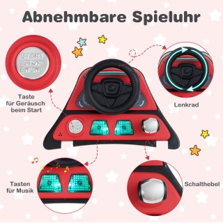 Costway Πολυλειτουργικός Περπατούρα 6-σε-1 με Ρόδες στο Σχέδιο Αερο...