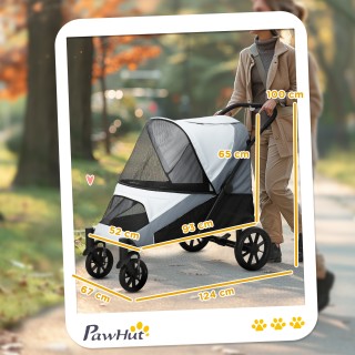 PawHut Πτυσσόμενο καροτσάκι για σκύλους μεγάλου μεγέθους με παράθυρ... PawHut Πτυσσόμενο καροτσάκι για σκύλους μεγάλου μεγέθους με παράθυρ...