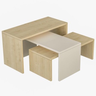 BAKAJI Σετ Τραπεζάκι Σαλονιού 3 Τεμαχίων Ορθογώνιο Μοντέρνου Σχεδια...