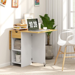 HOMCOM Πτυσσόμενο Τραπέζι Φαγητού για 2-4 Άτομα με 2 Πτυσσόμενα Φύ... HOMCOM Πτυσσόμενο Τραπέζι Φαγητού για 2-4 Άτομα με 2 Πτυσσόμενα Φύ...