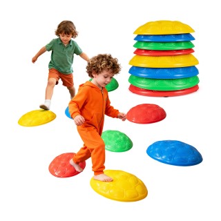 Costway  Σετ Ισορροπίας 8τμχ με Αντιολισθητικές Πολύχρωμες Πέτρες Σ...