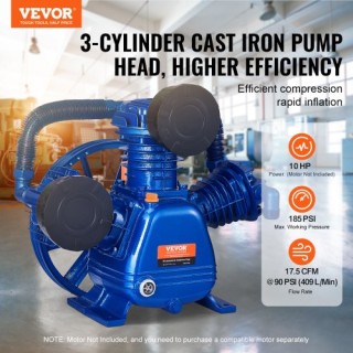 VEVOR Κεφαλή Αντλίας Αεροσυμπιεστή 10HP 17.5CFM @ 90PSI 3-Κύλινδρο... VEVOR Κεφαλή Αντλίας Αεροσυμπιεστή 10HP 17.5CFM @ 90PSI 3-Κύλινδρο...