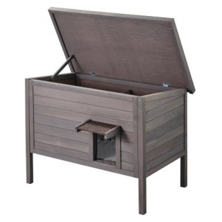 Ξύλινο Σπίτι Γάτας VEVOR με Στέγη & Πόρτες PVC XJSMZMBHSDCS0RYZXV0 Ξύλινο Σπίτι Γάτας VEVOR με Στέγη & Πόρτες PVC XJSMZMBHSDCS0RYZXV0