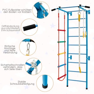 Costway Παιδικός τοίχος αναρρίχησης για παιδιά έως 100 κιλά, 107 x... Costway Παιδικός τοίχος αναρρίχησης για παιδιά έως 100 κιλά, 107 x...