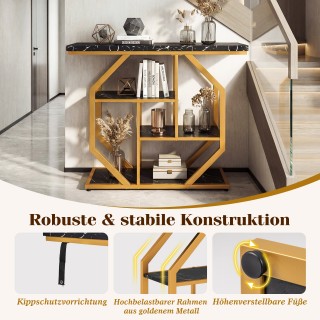 Costway Μοντέρνο τραπέζι κονσόλα εισόδου 100 εκ. με 4 επίπεδα, ράφι... Costway Μοντέρνο τραπέζι κονσόλα εισόδου 100 εκ. με 4 επίπεδα, ράφι...