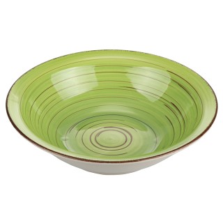 Galileo Πράσινο Βαθύ Πιάτο από Λίπαρι, 21 εκ., Γκρε - Ιδανικό για Κ...