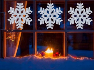 Verk Group Φωτεινό Παράθυρο Χιονονιφάδας LED 40cm STAR Διάκοσμος 59...